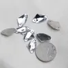 Costura Manual DIY Pedraria Irregular Acrílica com Fundo Plano Conjunto de Pedrarias para Vestido de Noiva Feito à Mão com Furo