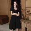 Nuevo Vestido Rojo de Verano 2026 para Mujer, Adecuado para Homecoming y Uso Casual, Vestido de Manga Corta para Fiesta de Homecoming