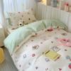 Juego de Tres Piezas para Cama de Dormitorio Estudiantil Algodón Puro Juego de Cama de Cuatro Piezas 2025 Nuevo Funda de Edredón Individual Sábana Ropa de Cama