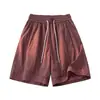 2026 Novo Estilo de Verão Masculino Estilo Americano Secagem Rápida Seda de Gelo Shorts Frescos Modelagem Solta Calças de Cinco Quartos Shorts Casuais Masculinos