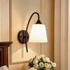 Luminária de Parede Curva Estilo Retrô Americano para Quarto, Mesa de Cabeceira, Leitura, Corredor de Hotel, Arte em Ferro, Luminária de Parede LED, Atacado