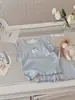87016 Conjunto de Roupa de Casa Infantil 2026 Verão Novo Estilo Algodão Puro Classe A Conjunto de Pijama para Meninas Respirável e Absorvente de Suor