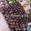 Cuentas sueltas de piedra de ojo de tigre rojo, productos semiacabados, venta al por mayor, accesorios de joyería de bricolaje