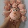 Muñeca de Monstruo de Tres Ojos Colgante de Lana Colgante Tejido a Mano Producto Terminado Muñeca de Ganchillo Hecha a Mano Colgante de Ganchillo Producto Terminado