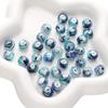 12 cuentas planas facetadas esmaltadas de 10 mm, hechas a mano, para pulseras de cuentas caseras, pendientes y accesorios de joyería.