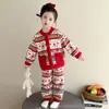 Pijama de niña para otoño e invierno, cárdigan de franela, conjunto de forro polar de coral, ropa de estar cálida de invierno para niña pequeña