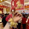 Colgante de Oro para Riqueza Inmediata, Llavero del Año del Caballo del Zodiaco, Colgante para Bolso, Cadena para Teléfono de Calabaza, Regalo para el Año de Tu Nacimiento