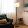 Nueva Lámpara de Piso LED de Enchufe Estilo Chino Nórdico Exportación Decoración Dormitorio Hotel Comercio Exterior Protección Ocular Hierro Estudio