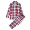 Pijama de franela de algodón liso traje de casa liso sin costura lateral para hombre y mujer pijamas de casa en vivo caliente