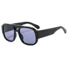 Nuevas Gafas de Sol Aviador de Doble Puente Ancho Lateral de Moda Gafas de Sol Hip Hop Punk Europeas y Americanas Transfronterizas Gafas de Sol Personalizadas