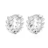 Nuevos Pendientes de Hoja de Moda de Amazon Chapados en Cobre Oro de 18K Pendientes Redondos de Hoja para Mujer Hebilla de Oreja Pendientes Transfronterizos