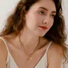 Colgante de Cadena de Acero Inoxidable con Forma de O Transfronterizo Cadena Sencilla Chapado en Oro de 18K Impermeable Collar Pulsera Accesorios de Joyería DIY de Nicho