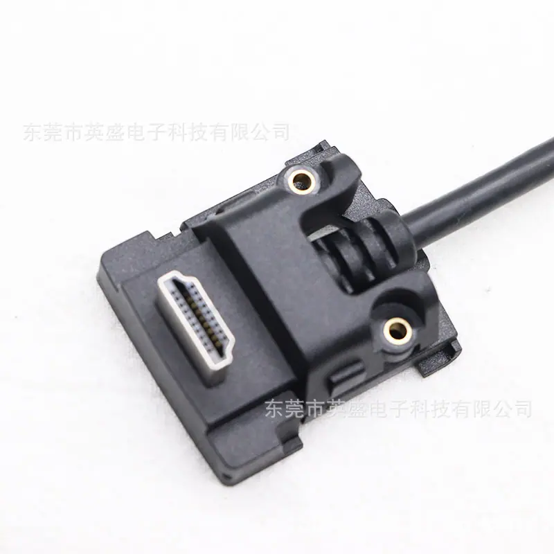 USBAM 转接HDMI19P公弯头+DC5.5*