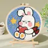 Bordado Ruso con Aguja Perforadora Kit DIY Pintura con Hilo Bordado de Pareja Punch Needle Divertido Bordado con Aguja Perforadora