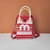 Bolso para teléfono móvil de alta gama Ins Nuevo Bolso tejido casual para mujer Bolso de mano Moda Versátil Tejido Popular Bolso cuadrado pequeño