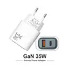 Carregador AC Multi-Porta Galvanizado Adaptador de Energia 5V2A Carregamento Rápido QC3.0+PD20W Carregador de Telefone