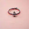 Diadema navideña linda cuerda para el pelo Cuerda para atar el pelo de chica japonesa y coreana Banda para el pelo de estudiante Cubierta de cuero de celebridad de internet ins Goma elástica para niños