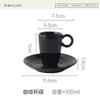 Taza de Café Cerámica Tres Colores Estilo Casual Taza para Espresso Latte Art Transfronteriza Europea Juego de Taza y Platillo para Café Italiano