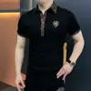 Camisa Polo de Verano 2025 Moda Masculina Casual Manga Corta Moderna Más Fácil de Combinar Lujo Ligero Atractivo Cuello Camisero Camiseta de Negocios Tendencia