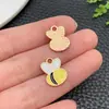 20 Colgantes de Abeja Gota de Aceite con Diseño de Panal y Girasol para Llavero, Aretes, Pulsera, Accesorios de Joyería