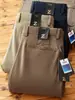 2025 Nuevos Pantalones Largos de Color Sólido Ligeramente Elásticos de Mezcla de Algodón Peinado para Hombre de Negocios Casuales Rectos Otoño e Invierno