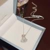 Collar de Acero de Titanio con Corazón de Amor de Moda que No se Desvanece para Mujer Diseño de Joyería Nicho de Verano Colgante Cadena Clavicular de Alta Gama Venta al por Mayor