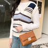 Bolso de Mujer de Moda Simple Clásico Bordado Diamante A Cuadros Cadena Bolso Cuadrado Pequeño Versátil Dulce Cruzado Hombro Mini Bolso para Teléfono Móvil