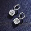 Pendientes de Cubo de Azúcar con Diamante de Zirconia Incrustado en Círculo para Mujer, Pendientes Súper Brillantes con Diamante Incrustado, Lujo Accesible, Elegantes, Pendientes de Moda de Alta Gama