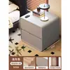 Mesita de noche madera maciza hogar dormitorio 2025 nuevo pequeño vintage estilo crema moderno minimalista armario de almacenamiento de noche