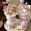 Papel de Presente para o Dia das Crianças Folhas Moldáveis de Desenho Animado Bouquet de Lanches DIY Folhas Moldáveis Florais