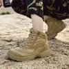 Otoño e Invierno nuevos zapatos de senderismo para senderismo zapatilla de combate para hombre al aire libre botas tácticas de entrenamiento botas Martin cálidas