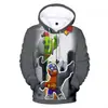 Comércio exterior Moda Primavera e Outono novo moletom impressão digital 3D masculino e feminino solto Esportes Uniforme de Baseball suéter moderno