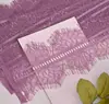 Tela de Borde de Encaje de pestañas de Doble Cara de 3 m de Largo para Decoración de Escote de Vestido, Borde de Encaje Bordado Hueco