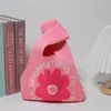 Bolso de Punto Rosa Girly de Diseño de Nicho Bolso Chaleco Versátil Bolso de Mano de Gran Capacidad Bolso para Pasear Artículos Varios Bolso de Mano de Moda