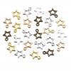 6 Cores 10X12Mm Acessórios de Liga de Zinco DIY Mini Recorte Pingente de Estrela de Cinco Pontas Amuleto Acessórios para Colar Pulseira