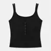 Camisola de Algodón Acanalado Puro Deseo con Botones y Almohadillas en el Pecho para Mujer, Otoño Temprano 2026, Se Puede Usar como Ropa Interior o Exterior