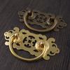 Manija de Flor Hueca Muebles Antiguos Europeos Cobre Puro Cajón de Latón Ming y Qing Manija de Puerta de Gabinete Clásica
