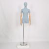 Tienda de ropa modelo de lino de bambú accesorios muñeca de medio cuerpo estilo coreano maniquí maniquí de plomo soporte para modelo soporte para exhibición en ventana