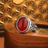 Anillo Yinyun S925 Plata de Ley Color Natural Piedra Preciosa Ágata Fantasma Moda Elegante Anillo Retro Exportación Transfronteriza Estilo Nuevo