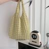 Bolsa Chaleco Burbuja de Nube, Bolso de Hombro Floral, Bolso de Lona para Estudiante Mujer, Bolso Tote Sencillo, Nube Suave Linda de Moda