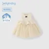 Vestido de Niña Otoño Caja de Regalo Dulce Estilo Francés Bebé Sin Mangas Vestido de Princesa Nueva Moda de Otoño Elegante Vestido de Tul para Niños