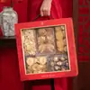 Caja de Regalo de Año Nuevo Caja de Empaque Caja Vacía Ginseng Americano, Morillas, Pepino de Mar, Caja de Regalo Tónico de Champiñones Cinco Piezas para Personas Mayores