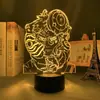 Luz de Noche LED 3D DIY Luz de Ambiente de Siete Colores Serie de Ninjas de Dibujos Animados Lámpara de Mesa 3D Control Remoto Luz de Ambiente de Siete Colores