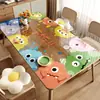 Tapete de Mesa Transparente Dopamina Vidro Macio PVC Impermeável à Prova de Óleo Resistente ao Calor Lavável Toalha de Mesa Desenho Animado Tapete para Mesa de Centro Mesa de Jantar