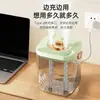 Humidificador de bebé de doble boquilla, alimentado por USB, portátil para oficina y dormitorio, gran capacidad, silencioso, con rociado abundante y luz ambiental