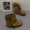 Botines de Plataforma Gruesa para Aumentar Altura Adelgazantes para Mujer Estilo Retro Francés con Hebilla de Cuero Botas Martin 2026 Otoño/Invierno Nuevos Amortiguadores Versátiles