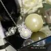 Collar Colgante Flor de Calcedonia de Hielo Versa Circonita para Mujer Moda de Lujo Ligero Elegante Pequeño Lindo Pendientes Versátiles