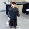 Conjunto de Invierno para Niño 2025 Nuevo Ropa de Invierno Gruesa de Polar para Niños Chaleco de Moda para Bebé Estilo Coreano Conjunto de Tres Piezas Moderno