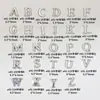 Joias de unha de liga X41 atacado metal estéreo 26 letras inglesas mistas acessórios de decoração de unha diy