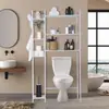 Estante de Inodoro Personalizado Transfronterizo Estante de Almacenamiento para Baño Estante de Baño para Inodoro de Pie Desmontaje y Montaje Estante de Almacenamiento para Lavadora